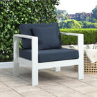 Meridian Furniture Nizuc Outdoor Patio White Aluminum Modular Arm Chair - Outdoor Furniture