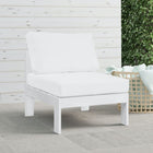 Meridian Furniture Nizuc Outdoor Patio White Aluminum Modular Armless Chair - Outdoor Furniture