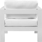 Meridian Furniture Nizuc Outdoor Patio White Aluminum Modular Arm Chair - Outdoor Furniture