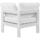 Meridian Furniture Nizuc Outdoor Patio White Aluminum Modular Corner Chair - Outdoor Furniture