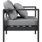 Meridian Furniture Nizuc Outdoor Patio Grey Aluminum Modular Arm Chair - Outdoor Furniture