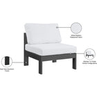 Meridian Furniture Nizuc Outdoor Patio Aluminum Modular Armless Chair - Outdoor Furniture