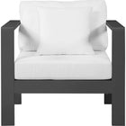 Meridian Furniture Nizuc Outdoor Patio Grey Aluminum Modular Arm Chair - Outdoor Furniture