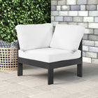 Meridian Furniture Nizuc Outdoor Patio Grey Aluminum Modular Corner Chair - Outdoor Furniture