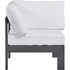 Meridian Furniture Nizuc Outdoor Patio Grey Aluminum Modular Corner Chair - Outdoor Furniture
