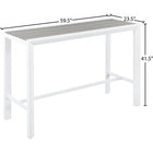 Meridian Furniture Nizuc Outdoor Patio Aluminum Bar Table 380-T - Outdoor Furniture