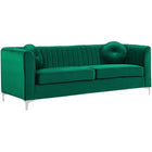 Meridian Furniture Isabelle Velvet Sofa - Green - Sofas