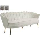 Meridian Furniture Gardenia Velvet Sofa - Cream - Sofas