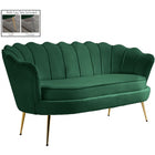Meridian Furniture Gardenia Velvet Loveseat - Green - Loveseats