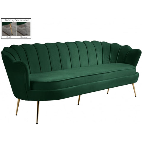 Meridian Furniture Gardenia Velvet Sofa - Green - Sofas