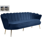 Meridian Furniture Gardenia Velvet Sofa - Navy - Sofas
