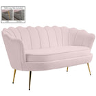 Meridian Furniture Gardenia Velvet Loveseat - Pink - Loveseats