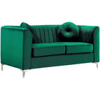 Meridian Furniture Isabelle Velvet Loveseat - Green - Loveseats