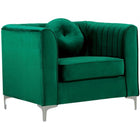 Meridian Furniture Isabelle Velvet Chair - Green - Chairs