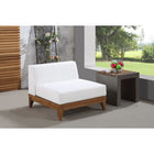 Meridian Furniture Rio Outdoor Off White Waterproof Fabric Modular Armless Chair - Outdoor Furniture