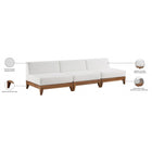 Meridian Furniture Rio Outdoor Off White Waterproof Modular Sofa S104 - Outdoor Furniture