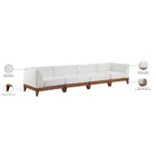 Meridian Furniture Rio Outdoor Off White Waterproof Modular Sofa S131 - Outdoor Furniture