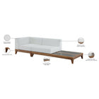 Meridian Furniture Rio Outdoor Off White Waterproof Modular Sofa S94 - Outdoor Furniture
