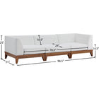Meridian Furniture Rio Outdoor Off White Waterproof Modular Sofa S96 - Outdoor Furniture