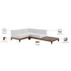 Meridian Furniture Rio Outdoor Off White Waterproof Modular Sectional 3A - Outdoor Furniture