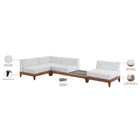 Meridian Furniture Rio Outdoor Off White Waterproof Modular Sectional 4B - Outdoor Furniture