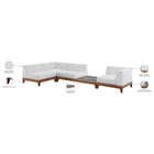 Meridian Furniture Rio Outdoor Off White Waterproof Modular Sectional 4C - Outdoor Furniture