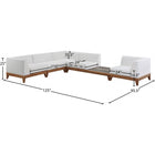 Meridian Furniture Rio Outdoor Off White Waterproof Modular Sectional 5A - Outdoor Furniture