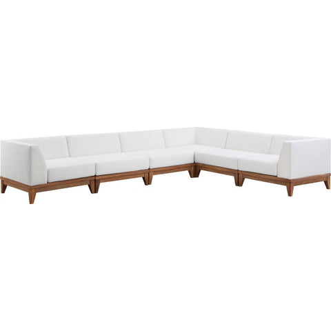 Meridian Furniture Rio Outdoor Off White Waterproof Modular Sectional 6A - Outdoor Furniture