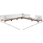 Meridian Furniture Rio Outdoor Off White Waterproof Modular Sectional 6B - Outdoor Furniture