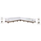 Meridian Furniture Rio Outdoor Off White Waterproof Modular Sectional 7A - Outdoor Furniture