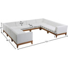 Meridian Furniture Rio Outdoor Off White Waterproof Modular Sectional 8A - Outdoor Furniture