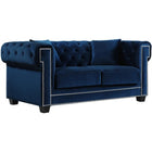 Meridian Furniture Bowery Velvet Loveseat - Loveseats