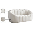 Meridian Furniture Elijah Boucle Fabric Loveseat - Loveseats