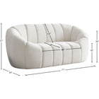 Meridian Furniture Elijah Boucle Fabric Loveseat - Loveseats