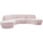 Meridian Furniture Rosa Velvet 3pc. Sectional - Pink - Sofas
