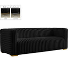 Meridian Furniture Ravish Velvet Sofa - Black - Sofas