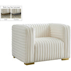 Meridian Furniture Ravish Velvet Chair - Cream - Chairs