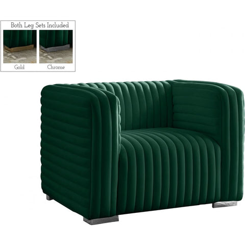 Meridian Furniture Ravish Velvet Chair - Green - Chairs