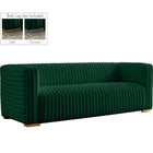 Meridian Furniture Ravish Velvet Sofa - Green - Sofas