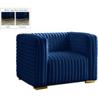 Meridian Furniture Ravish Velvet Chair - Navy - Chairs