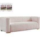 Meridian Furniture Ravish Velvet Sofa - Pink - Sofas