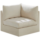 Meridian Furniture Jacob Velvet Modular Corner Chair - Cream - Chairs