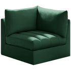 Meridian Furniture Jacob Velvet Modular Corner Chair - Green - Chairs