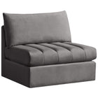 Meridian Furniture Jacob Velvet Modular Armless Chair - Grey - Chairs