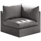 Meridian Furniture Jacob Velvet Modular Corner Chair - Grey - Chairs