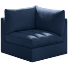 Meridian Furniture Jacob Velvet Modular Corner Chair - Navy - Chairs