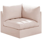Meridian Furniture Jacob Velvet Modular Corner Chair - Pink - Chairs