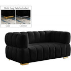 Meridian Furniture Gwen Velvet Loveseat - Black - Loveseats