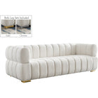 Meridian Furniture Gwen Velvet Sofa - Cream - Sofas