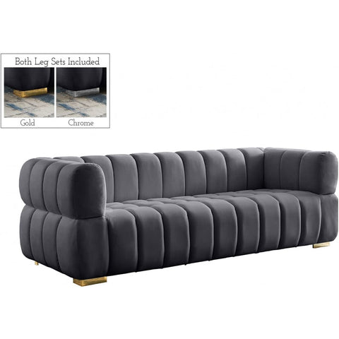 Meridian Furniture Gwen Velvet Sofa - Green - Sofas
